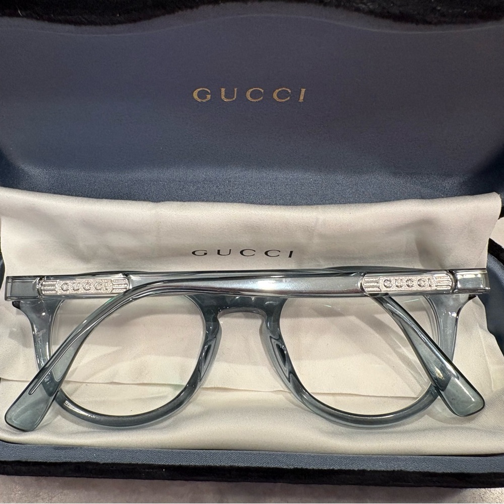 Gucci Transparent Green/Gray Eyeglasses - Picture 2 of 5